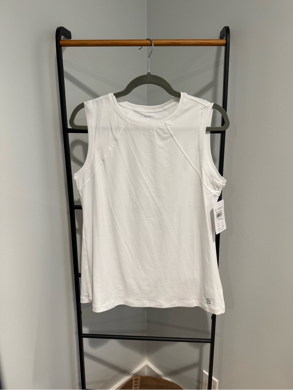 Sofibella Tennis Crewneck Tank Top - White